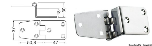Cerniera inox 97,8x37 mm - 38.441.84